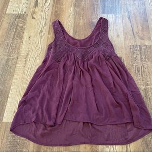 Ecote purple knit tank top S